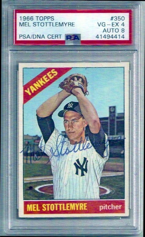 1966 Topps Mel Stottlemyre autograph | Baseball cards, Baseball ...