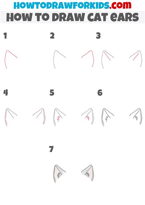 How to Draw Cat Ears - Easy Drawing Tutorial For Kids