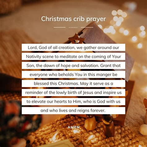 Christmas crib prayer