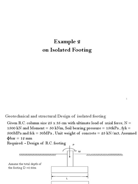 Example 2 Isolated Footing | PDF | Mechanical Engineering | Mechanics