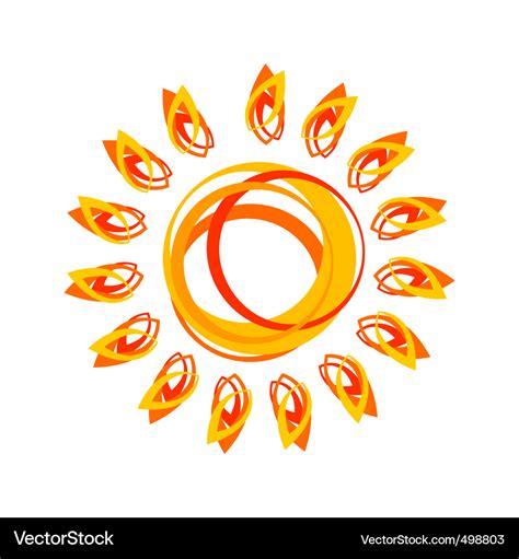 Abstract sun Royalty Free Vector Image - VectorStock