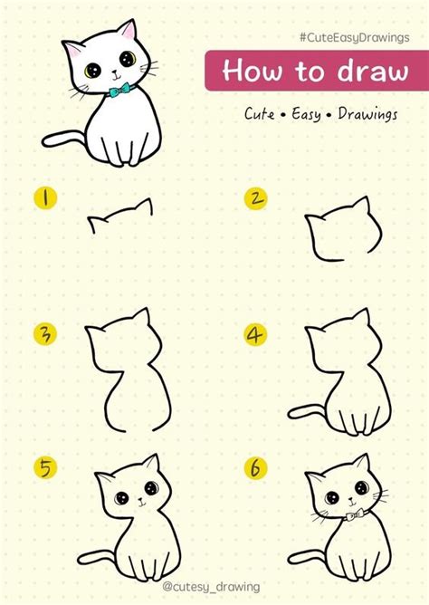 How to draw a Cat: Easy Step by Step tutorial - The Smart Wander