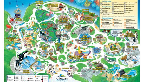 SeaWorld San Diego Theme Park Map - San Diego CA • mappery