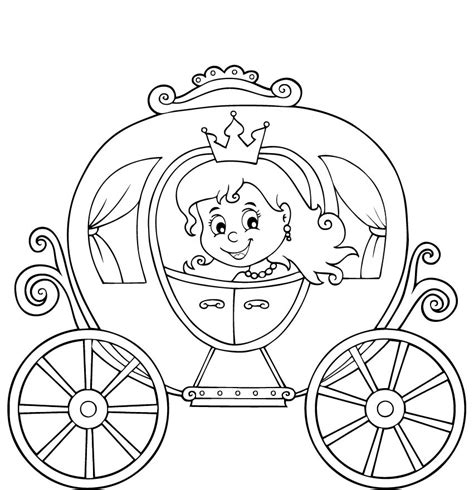 Princess Carriage Coloring Page