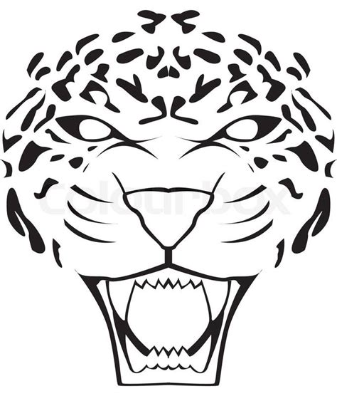 Leopard face stock vector