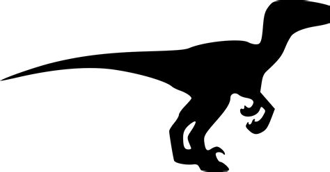 Raptor Dinosaur Clipart Black