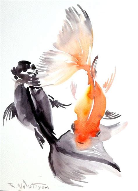 watercolor goldfish | Fish art, Watercolor fish, Fish painting