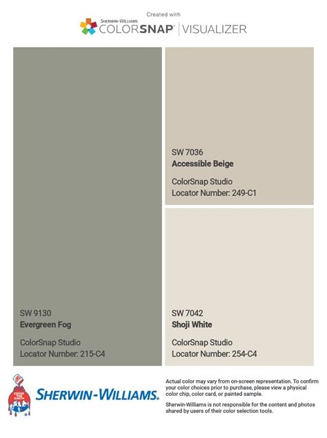 I just created this color palette with the Sherwin-Williams ColorSnap ...