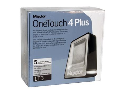 Maxtor OneTouch 4 Plus 1TB USB 2.0 / Firewire400 3.5" External Hard ...