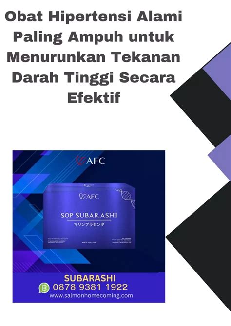 PPT - Obat Hipertensi Alami Paling Ampuh untuk Menurunkan Tekanan Darah ...