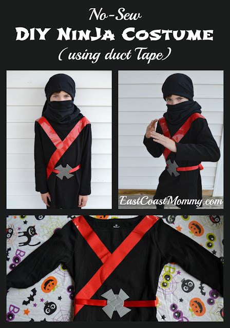 East Coast Mommy: Easy Black Ninja Costume (no sewing required)