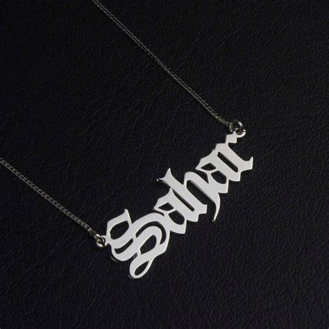 Old English Jewelry, Old English Necklace, Custom Name Necklace ...