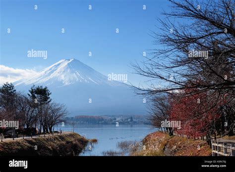 Mount Fuji view from around the Kawaguchi lake in Autumn Stock Photo ...