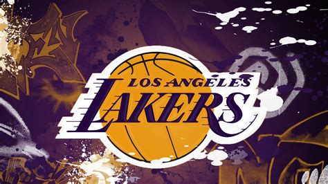 Los Angeles Lakers Logo In Purple Paint Background HD Lakers Wallpapers ...