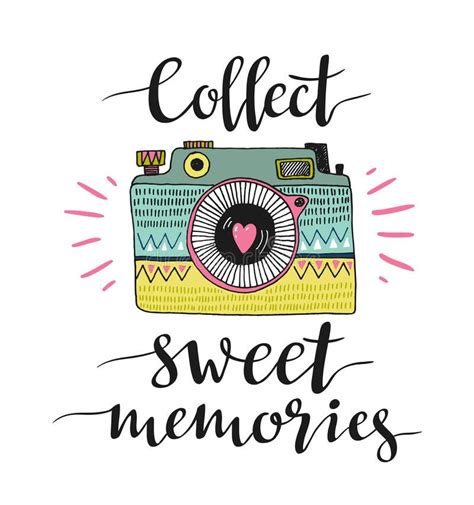 a camera with the words collect sweet memories on it and an image of a ...