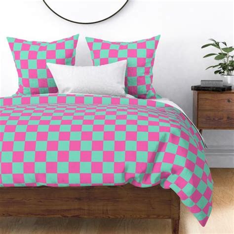 bold bright checker fabric - Fabric | Spoonflower