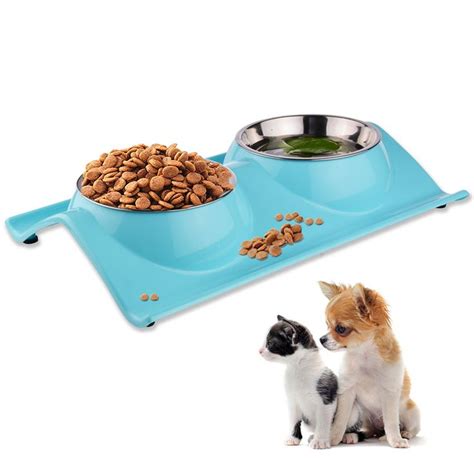 LOVE'S Dog Bowls Pet Food Bowl Raised Cat Puppy Bowls No Spill Elevated ...