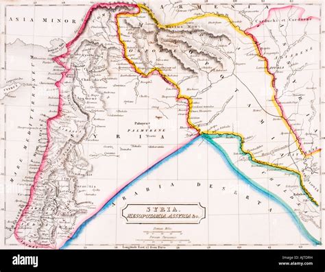 Map of Syria Mesopotamia Assyria From The Atlas of Ancient Geography ...