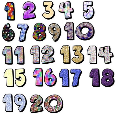 Clip Art Numbers 1 20 Clipart | Clip art, Numbers, Gifts