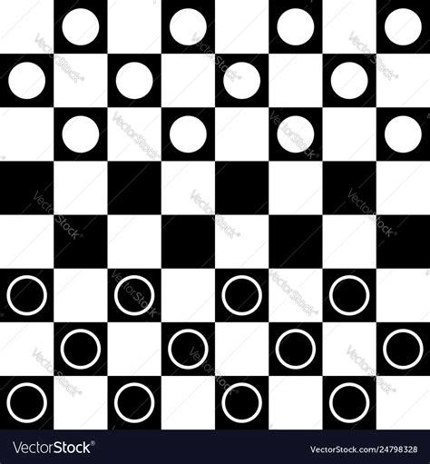 Checkers draughts or checker board with pieces Vector Image