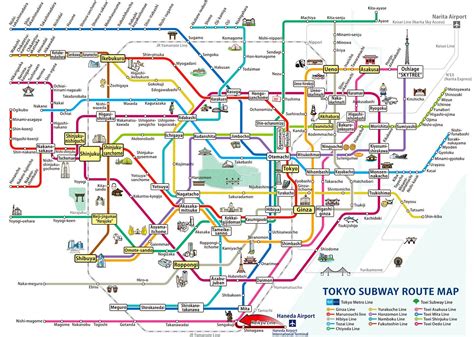 A Simple Map Of The Tokyo Metro Transit Map Tokyo Subway Train Map ...