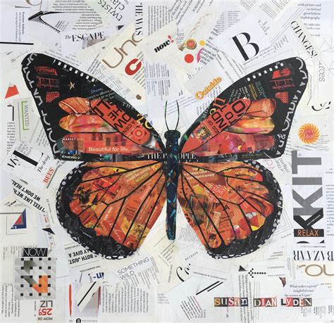 Monarch Butterfly Collage - Etsy | Magazine collage, Collage art ...