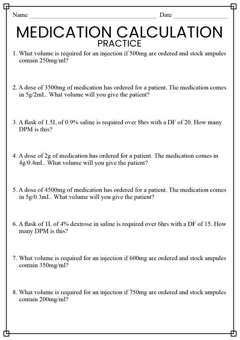 16 Best Images of Nursing Math Worksheets Nursing Dosage Calculations ...