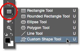 How To Use The Custom Shape Tool In Photoshop