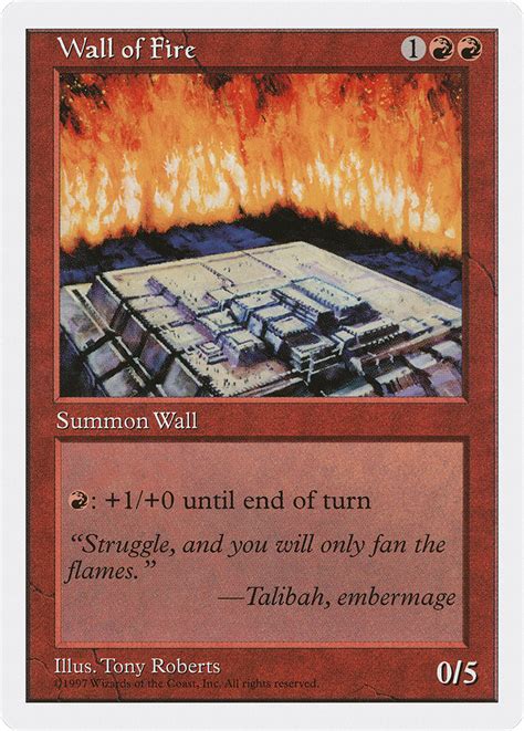 Wall of Fire · Fifth Edition (5ED) #273 · Scryfall Magic: The Gathering ...