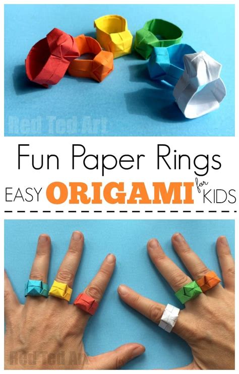 Easy Origami Ring DIY - Red Ted Art - Easy Kids Crafts