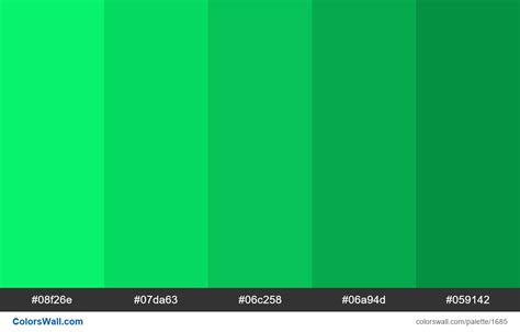 Green shades - ColorsWall | Green colour palette, Shades of green, Shades