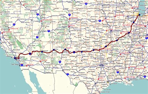 route 66 map - list of love