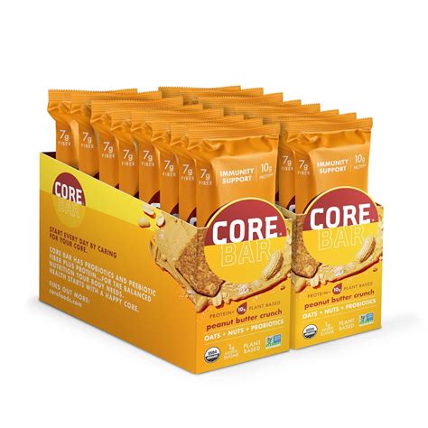 Amazon.com : CORE Organic Refrigerated Plant-Based Protein Bars – Low ...