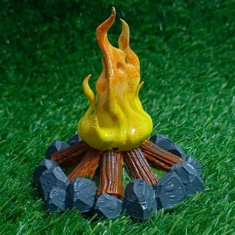 Multicolor Plain 3D Fire Miniature, For Decoration, Size: 6 Inch (h) at ...