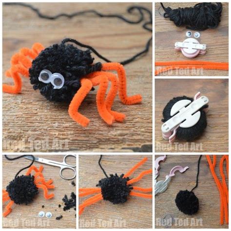 Spider Craft: Pom Pom Spider - Red Ted Art - Make crafting with kids ...