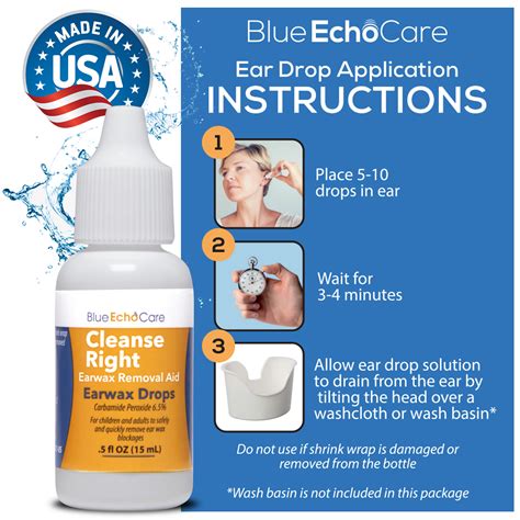 Cleanse Right Ear Wax Drops, USA Made Ear Wax Removal Drops, 1 Bottle ...