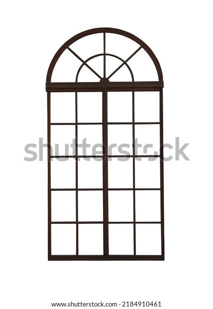 Beautiful Wooden Arch Window Frame Isolated Stock Photo 2184910461 ...