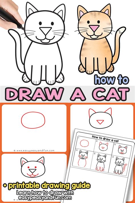 Learn How To Draw A Cat Step By Step ~ Step Drawing Cat | Bocatewasuer