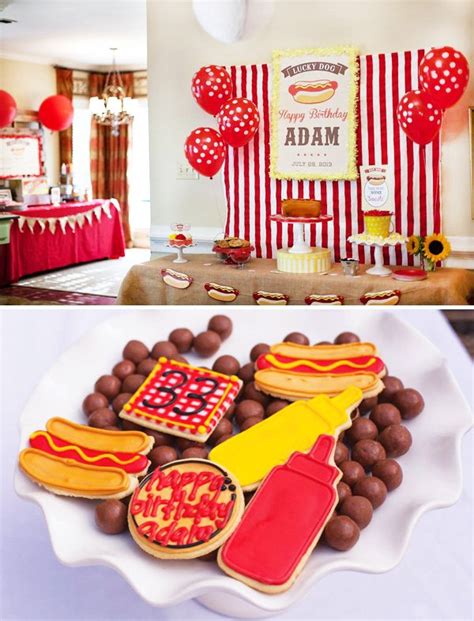 Retro Hot Dog Birthday Party {Red & Yellow} // Hostess with the Mostess®