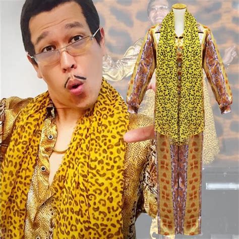 Adult PPAP Costume Leopard print Pen Uniform Suit Outfit Clothes Shirt ...