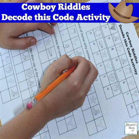 Cowboy Riddles Decode This Code Activity