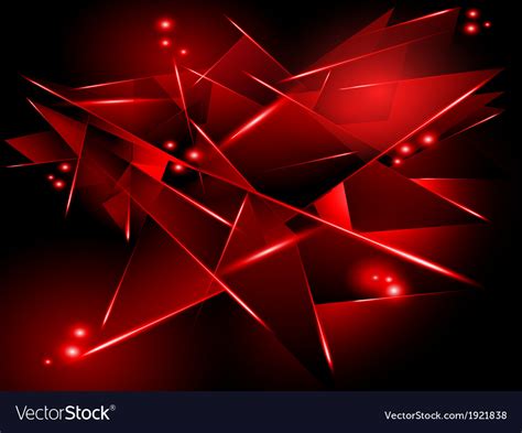 Abstract black background with red geometric Vector Image