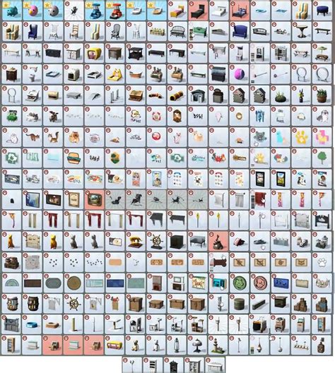 The Sims 4 Cats & Dogs: Thumbnail Overview of ALL 260 Build Mode Objects