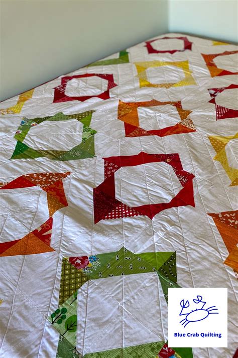 Red Orange Yellow and Green Modern Quilt Modern Bedroom | Etsy