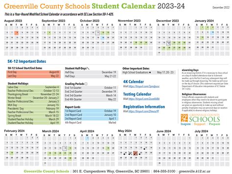 Greenville County Schools Calendar 2024 25 - Andi Madlin