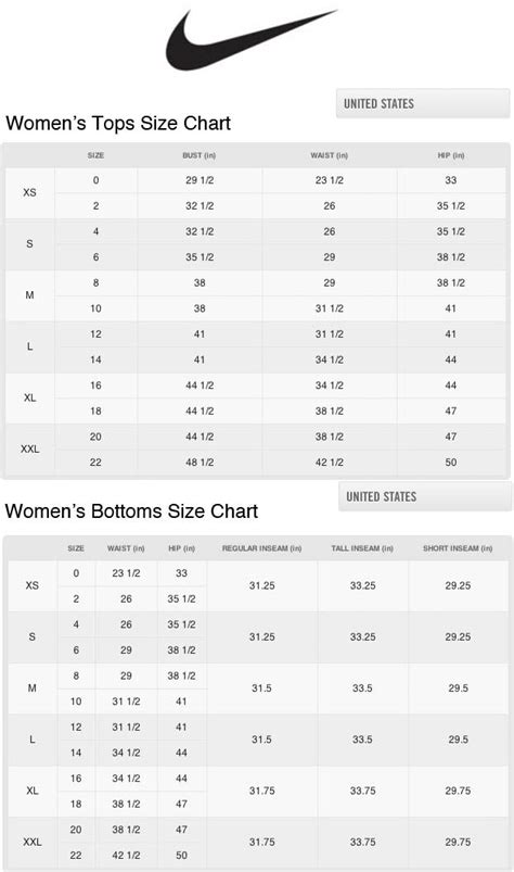 Nike Printable Shoe Size Chart