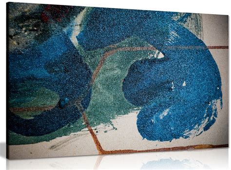 Abstract Blue Art Canvas - Panther Print