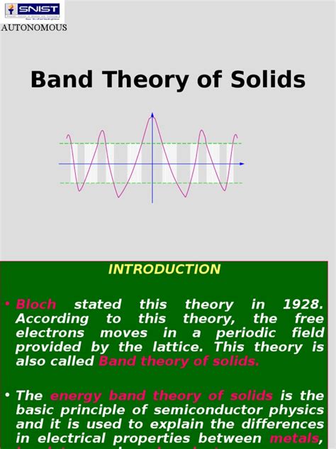 6 Band Theory of Solids | Electrical Resistivity And Conductivity ...