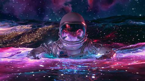 Astronaut Floating In Space