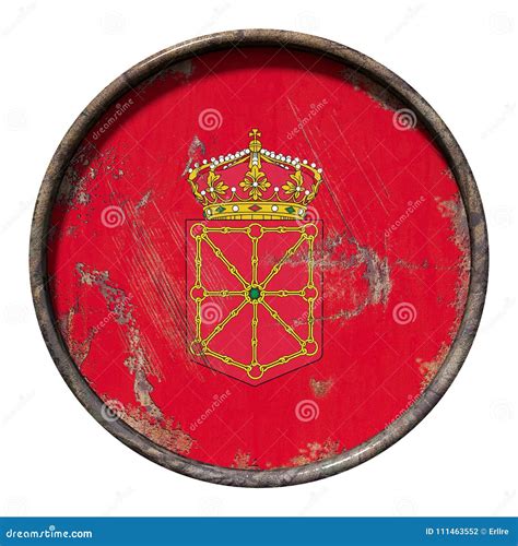 Old Navarra flag stock illustration. Illustration of iron - 111463552